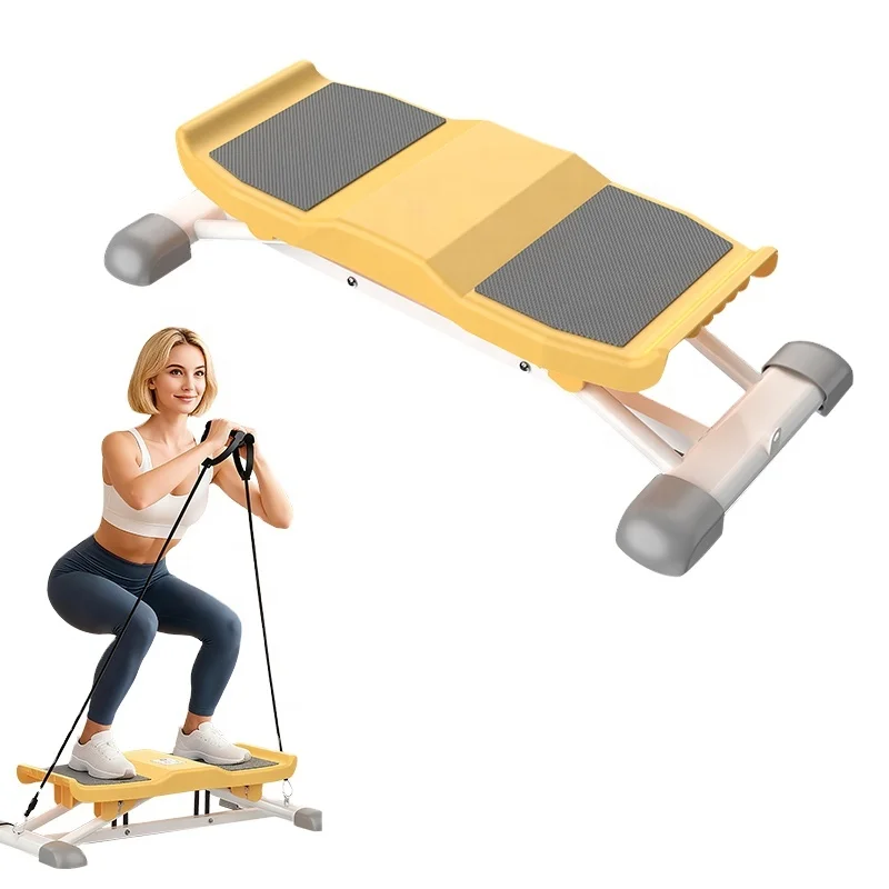Indoor Ski Training Machine Foldable Steel Frame Slide Stepper for Fitness