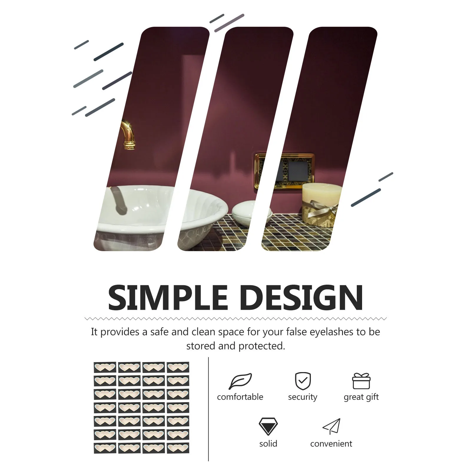 50pcs Heart Shaped Eyelash Storage Box Transparent False Lash Case Organizer Paper Eyelash Packaging Container For Travel Daily