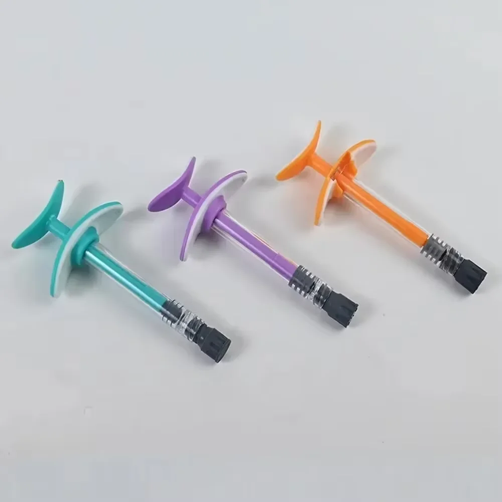1ml Yellow/Blue Luer Lock Syringe Hyaluronic Acid Sampler Chromatography Sampling Filler Plastic PP Syringe Injector
