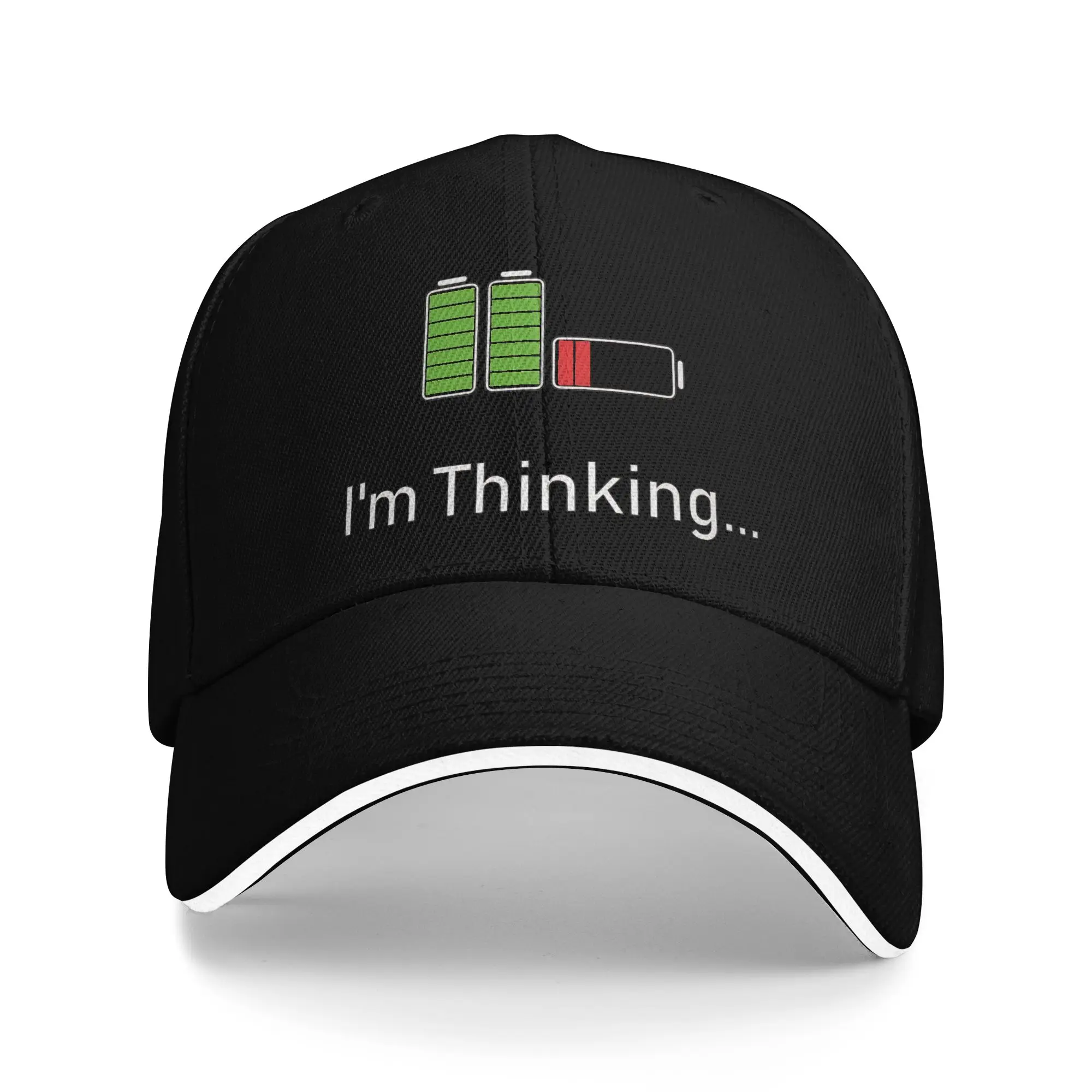 I'm Thinking  Sandwich Hat  , Fashion Baseball Caps Polyester Funny Meme  Trucker Worker Cap Adjustable Racing Cap Summer