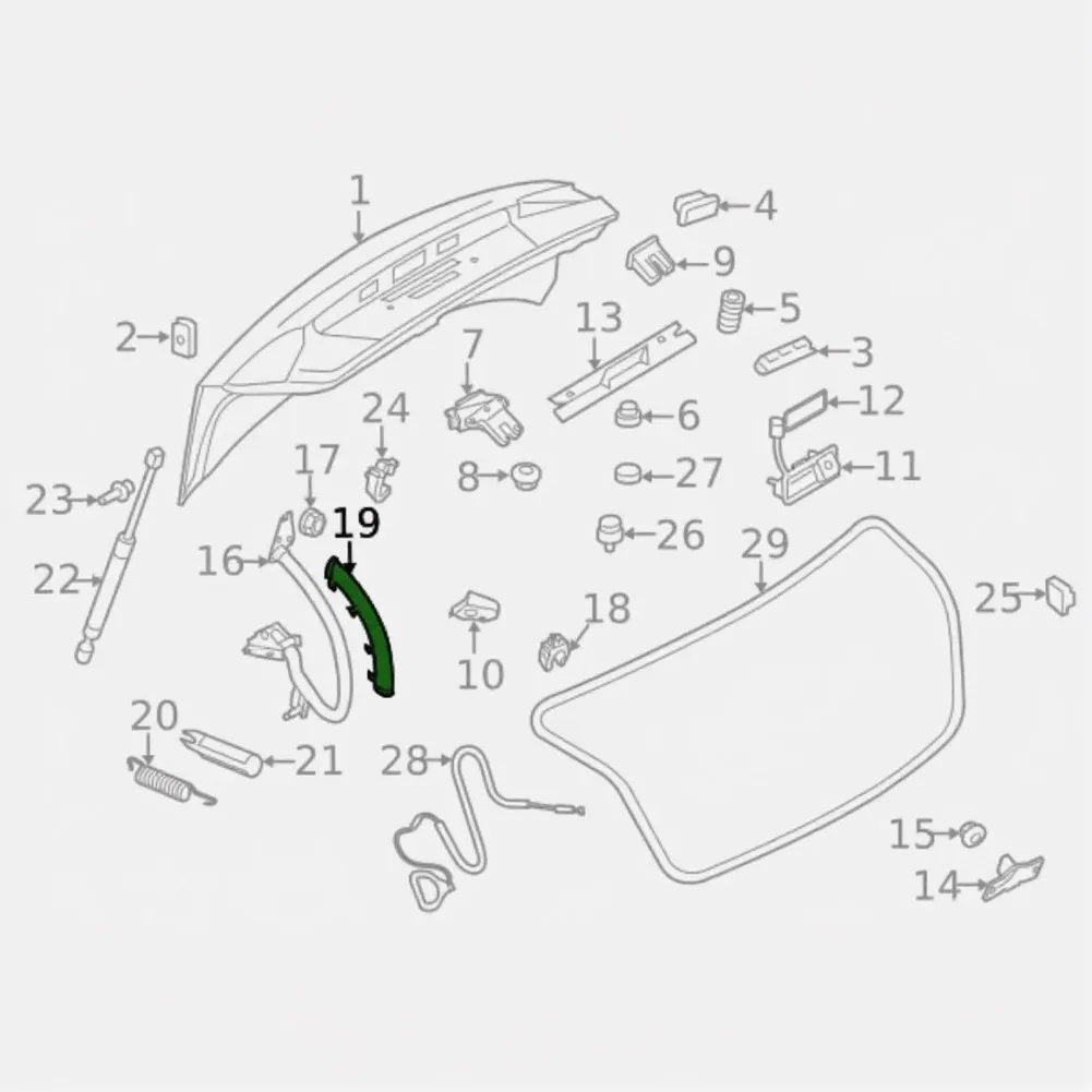 2PCS Rear Trunk Boot Lid Hinge Cover Trim OEM 8K5971821,8K5971822 Replacement Parts For A4 For S4 B8 2008-2014