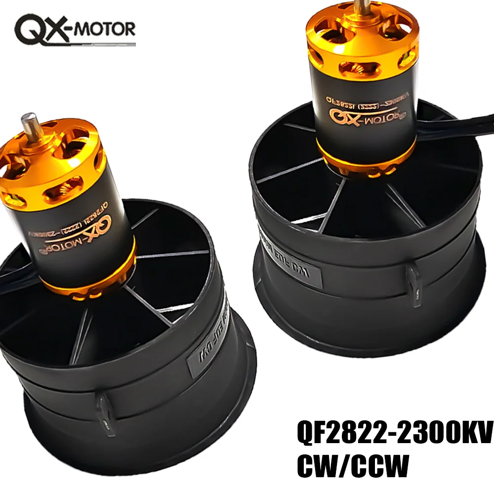 

QX-Motor QF2822 CW CCW 2300KV 64mm EDF12 Blades Ducted Fan Brushless Motor For RC Airplane Drone Model Toy Parts