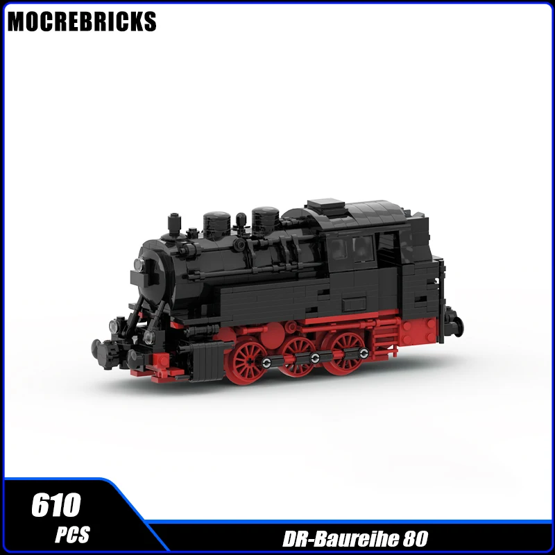 

MOC-162675 City German Federal Railways Train DR-Baureihe 80 Steam Iocomotive Building Block Assembly Model Brick Toy Gifts