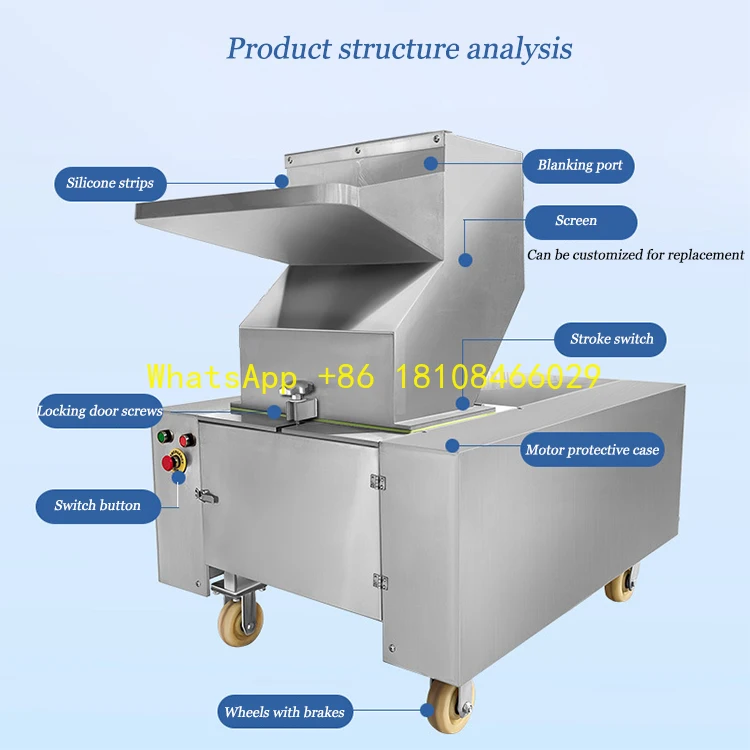 

Crusher Machine for Chicken Beef Pork Duck Bones High Capacity Frozen Meat and Bone Grinder Commercial Animal Bone
