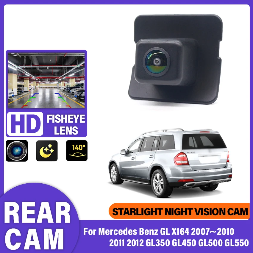 For Mercedes Benz GL X164 2007~2012 GL350 GL450 GL500 GL550 CVBS 140° Wide Angle HD Waterproof Car Rear View Reverse Camera