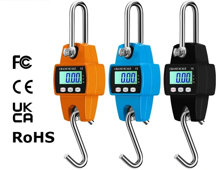 Electronic Hanging Scale 500kg Portable Mini Hook Weighing Device for Driving Fishing Luggage Heavy Duty Digital Crane