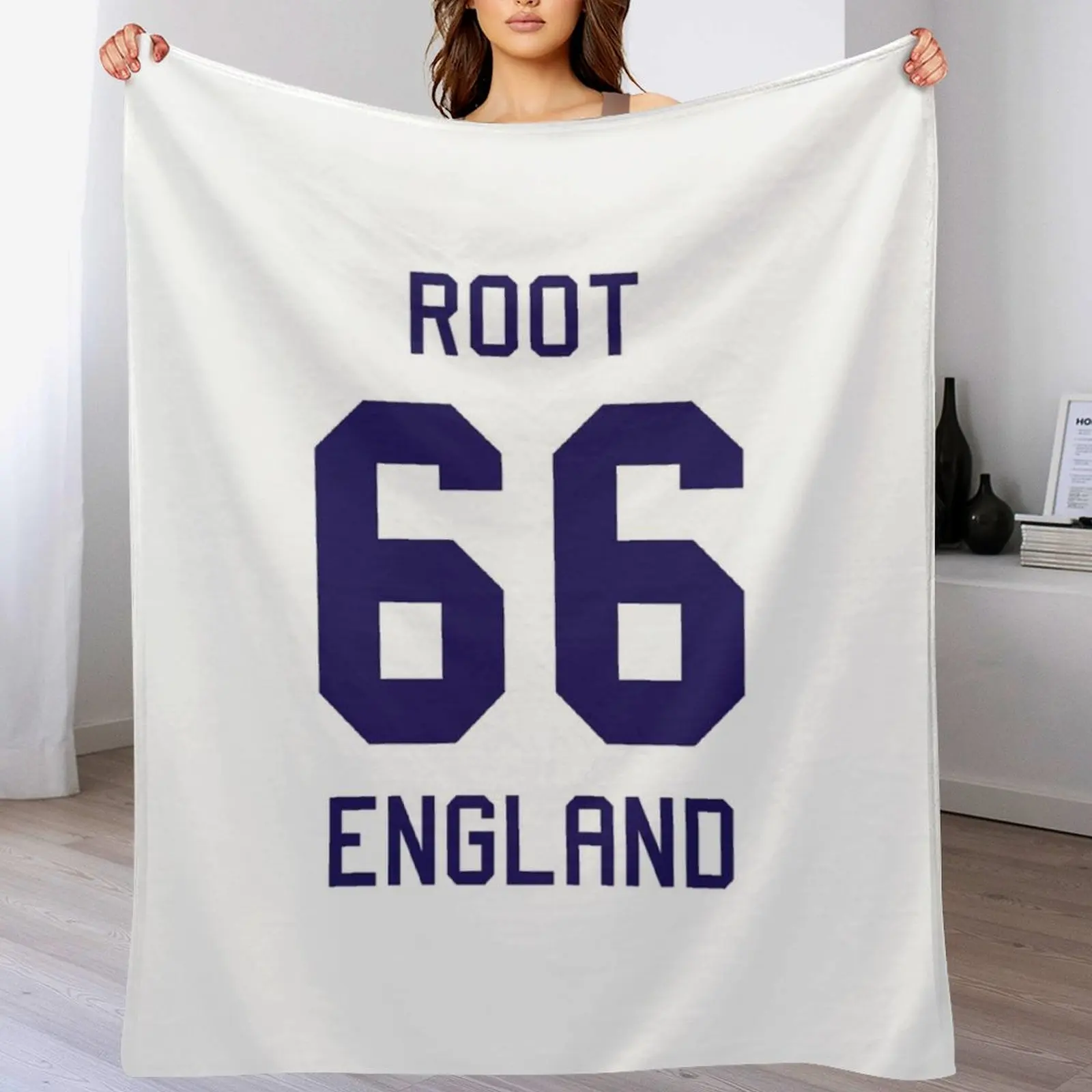 

Joe Root 66 English Cricket Jersey Throw Blanket