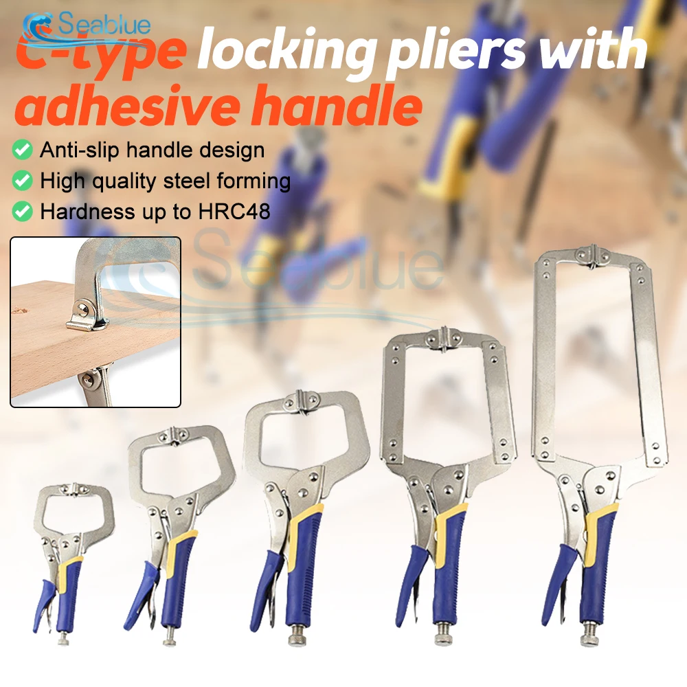 Fix Plier Locator C Clamp weld Clip Woodwork Grip Vise Lock Jaw Alloy Steel Hand tool Swivel Pincer Tong Tenon Pad Wood Work