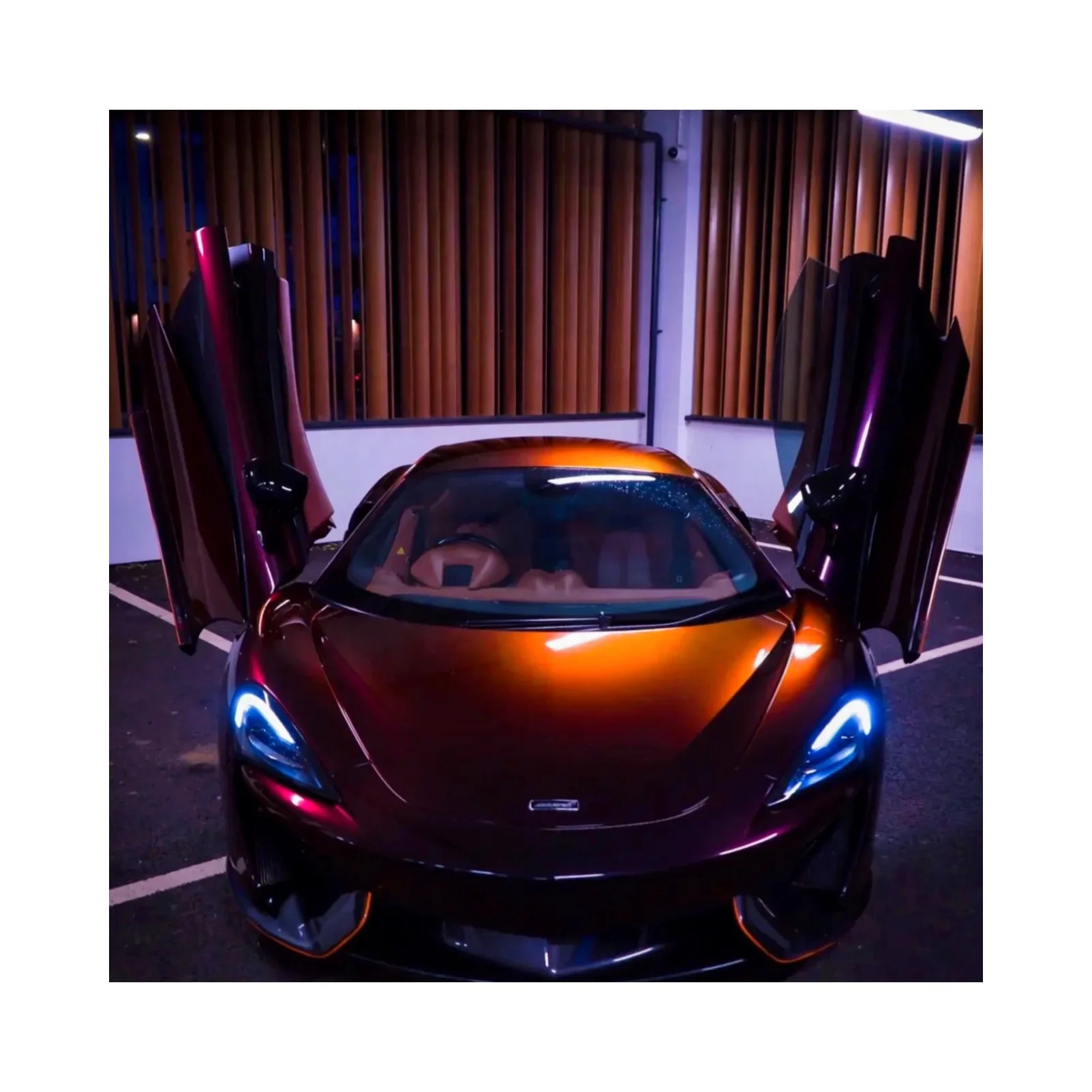 Streaming Light Black Charm Red Car Vinyl Wrap PVC PET Car Wrap Vinyl Black Ppf