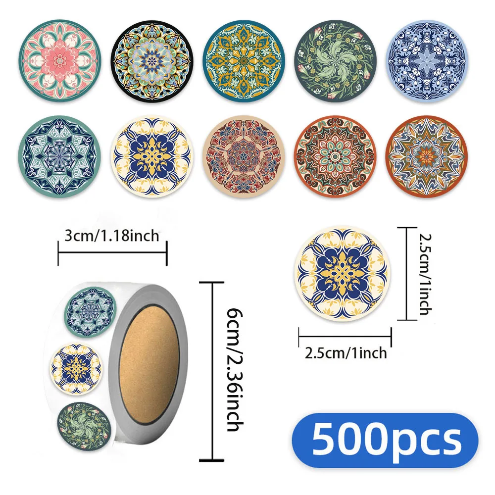 

500PCS Retro Pattern Decorative Envelope Creative Graffiti Stickers DIY Luggage Speaker Skateboard Small Pattern Stickers
