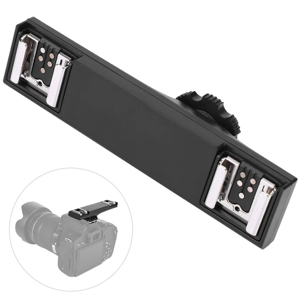 Camcorder Hot Shoe Splitter SLR Camera Hot Shoe Splitter Quality Ultralight Dual Hot Shoe Splitter for SLR Camera Camcorder
