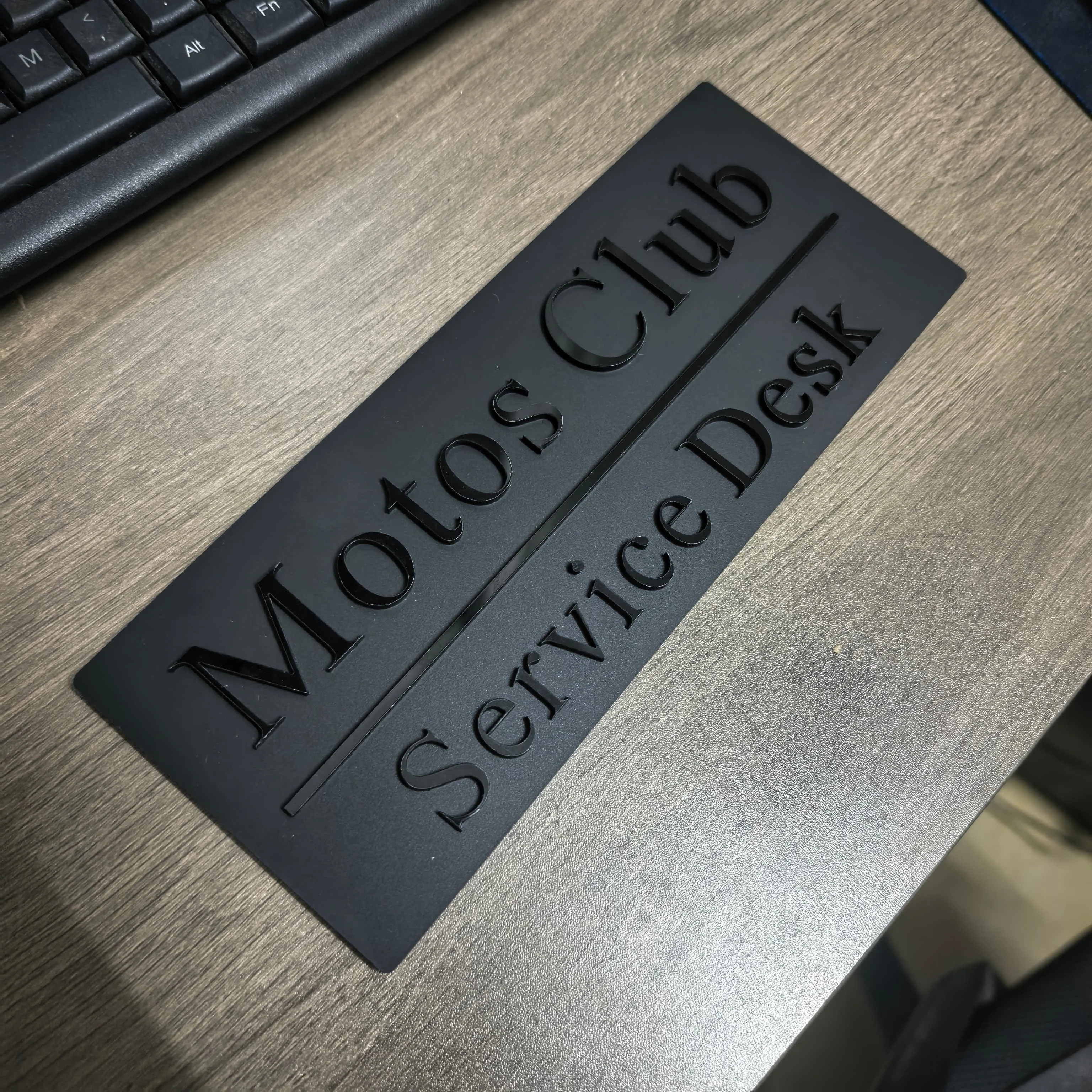 Custom Acrylic Door Sign 3D La - Home Security Laser ulasan dan harga
