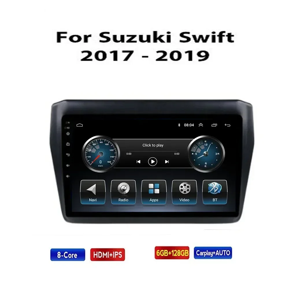 2 Din Android 13 Car Stereo Radio DVD GPS Multimedia Video Player 5G WiFi Camera DSP Carplay For Suzuki Swift 2017 2018 2019+