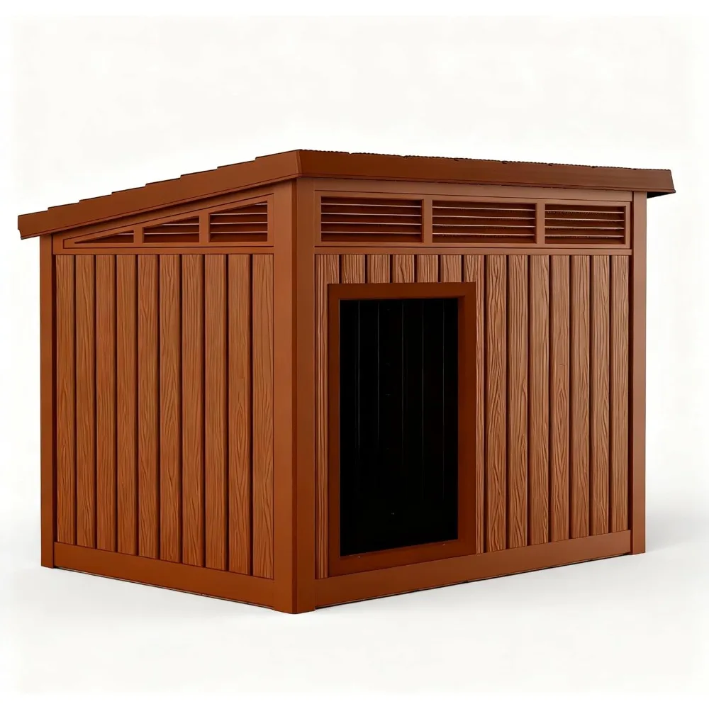 

Large Dog House Outdoor Indoor Weatherproof with Removable Roof Raised Base Plate,Pet House Weatherproof for Small to X-La
