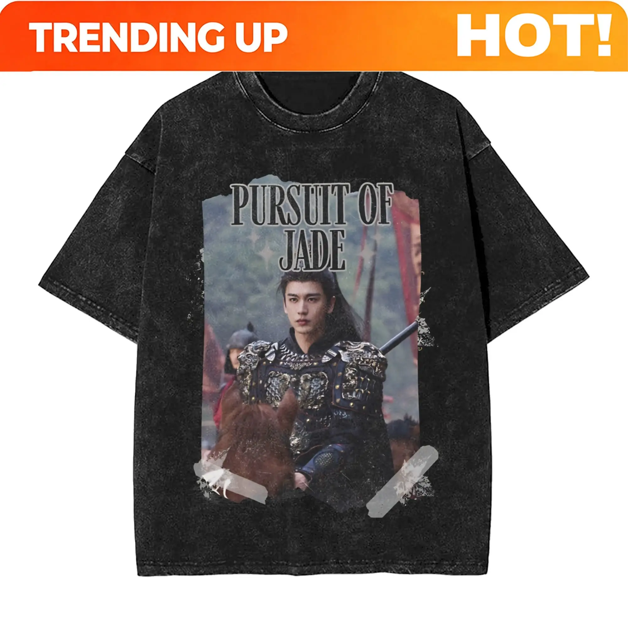 Customization Pursuit Of Jade Zhu Yu Washed T Shirts Streetwear Hip Hop T-Shirt Zhang LingHe Tee Shirt Men Women 100% Cotton Str