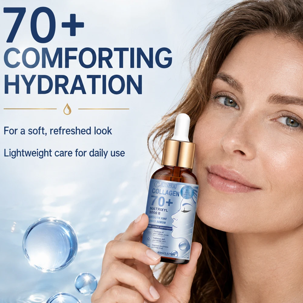 JUINHOU Collagen Face Serum Matrixyl 3000 II Peptide Firming Hydrating For Fine Lines Skin Elasticity Daily Facial Skin Care