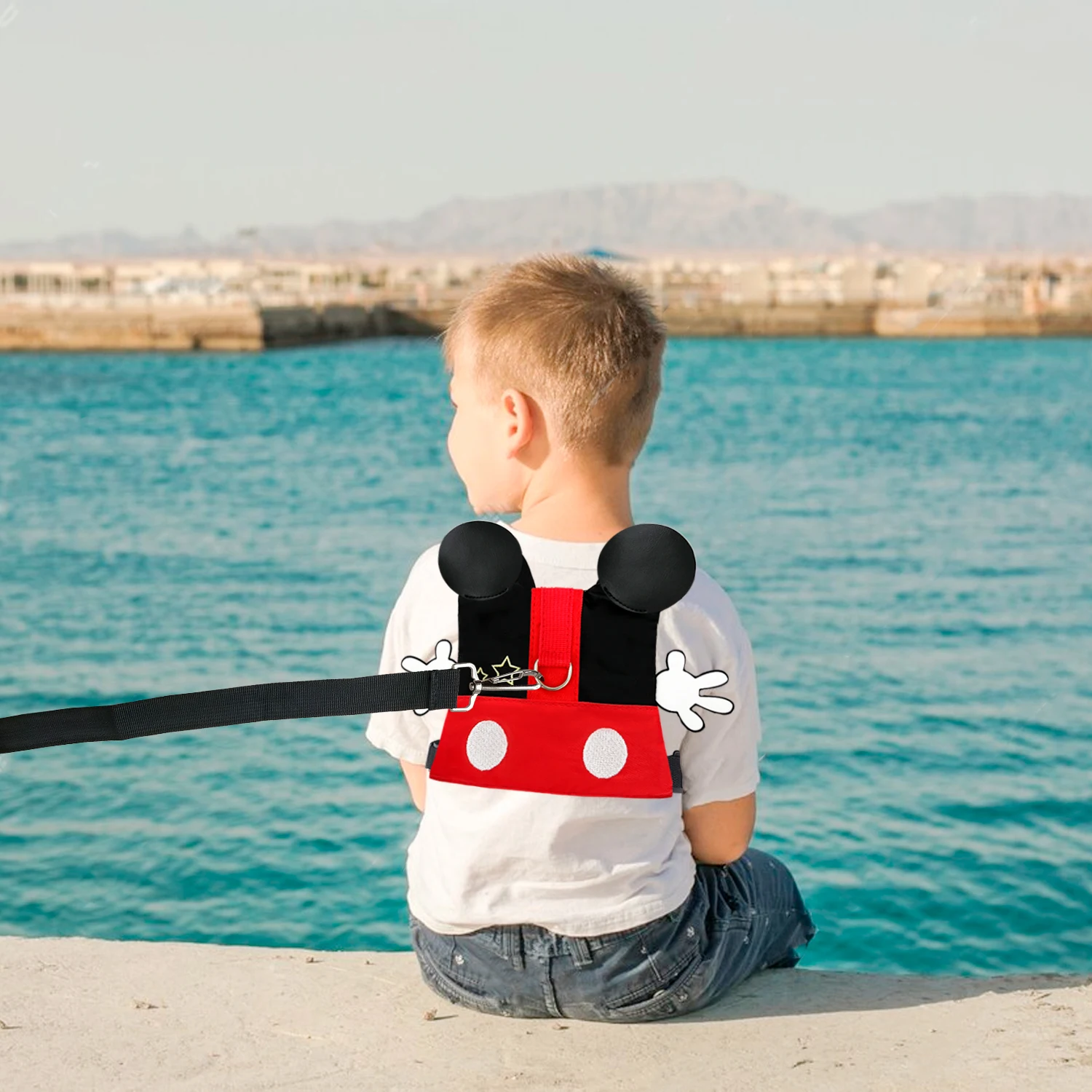 Toddler Leash Harness, 3-in-1Child Leashes for Toddlers Set-2m Kids Leashes for Toddlers&Wrist Leash for Kids(7.8 '' x 7 '')