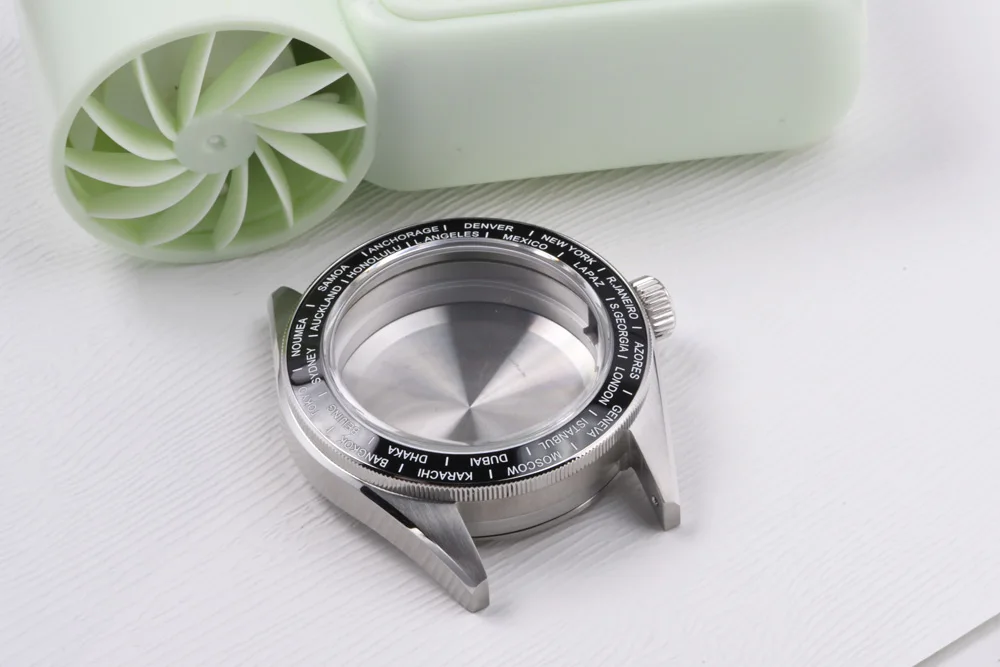 GMT 39mm Edelstahl-Uhrengehäuse 30mm Zifferblatt Saphirglas Tauchergehäuse Passend für Seiko Mod für NH34 Automatikwerk Zubehör – Detail 4