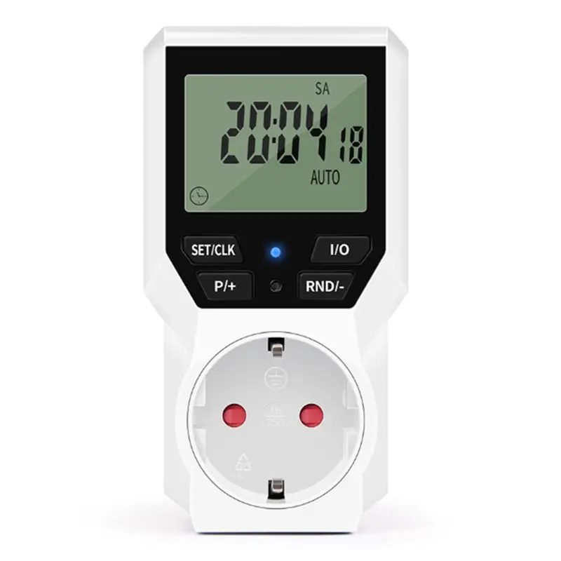 

Цифровой электронный таймер-выключатель с ЖК-дисплеем и программируемым управлением, вилка стандарта ЕС - A68E