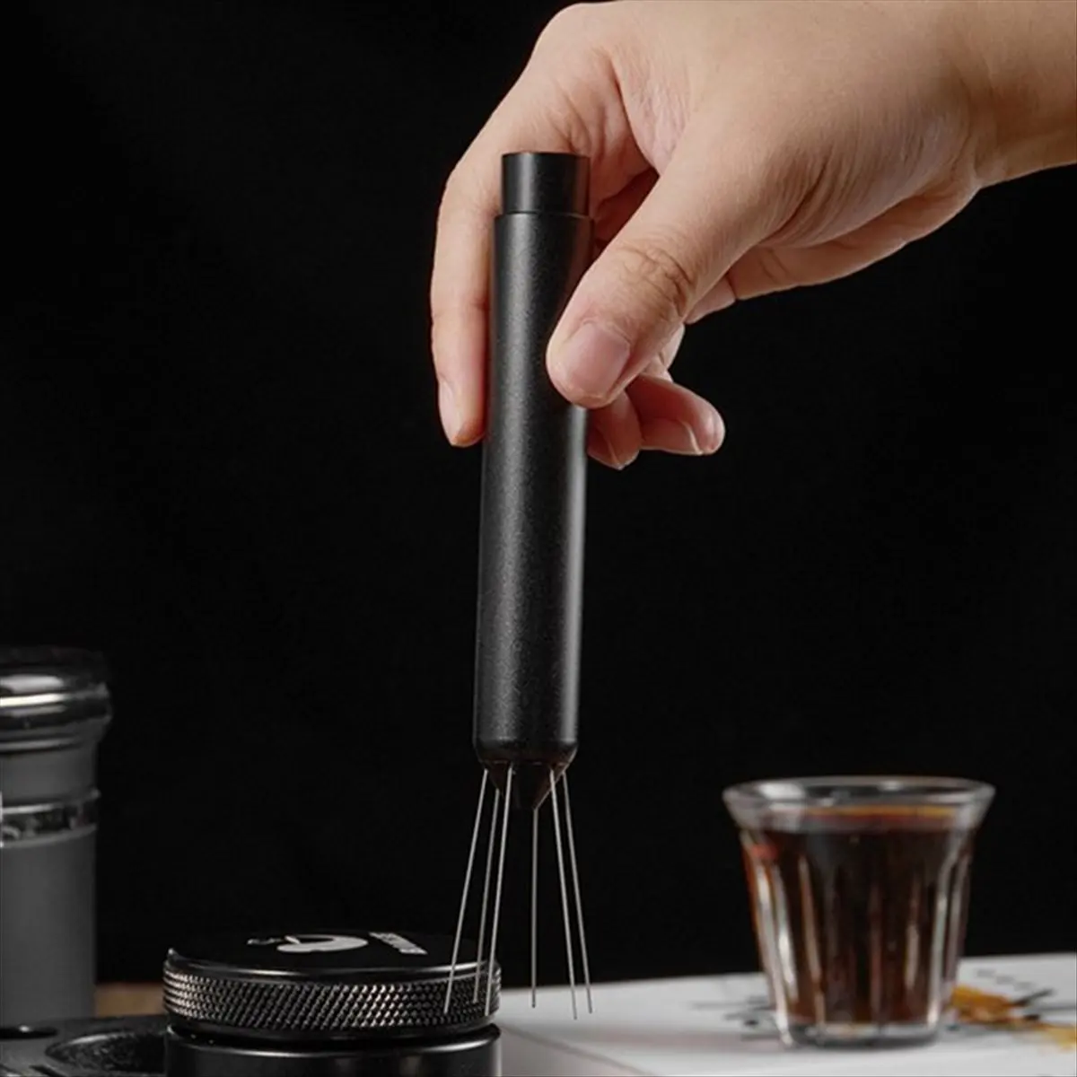 A67T NEW Espresso Distribution Tool, Stirrer Tool for -Grade Brewing, Tamper with Stainless Steel Needle
