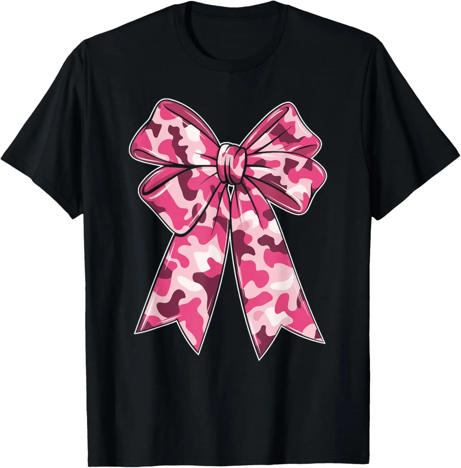 Pink Camouflage Coquette Bow Women Girls Hunting Cute Camo T-Shirt