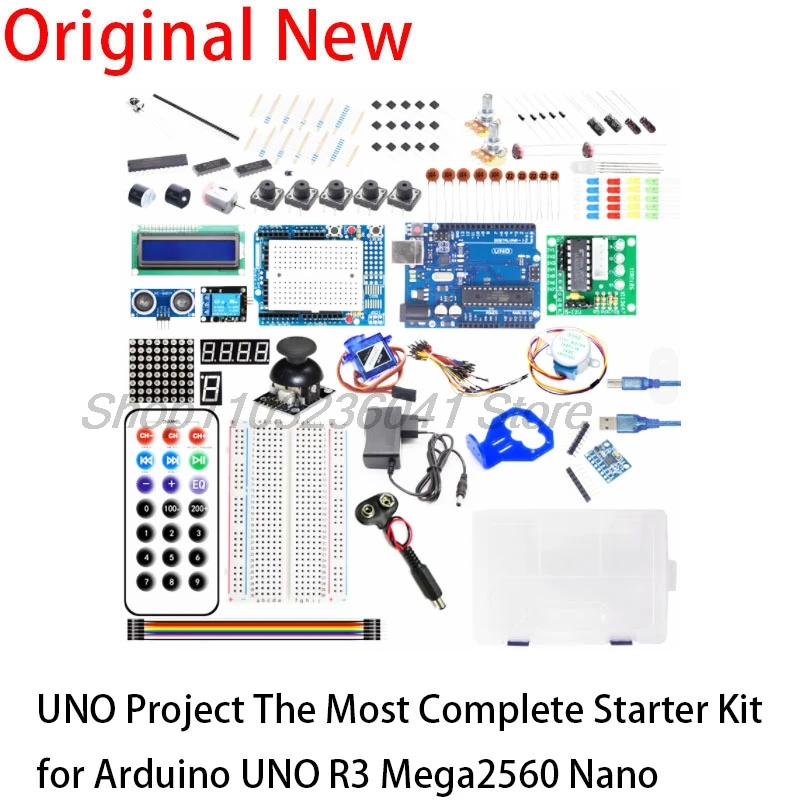 UNO Project The Most Complete Starter Kit for Arduino UNO R3 Mega2560 Nano with Tutorial / Power Supply / Stepper Motor