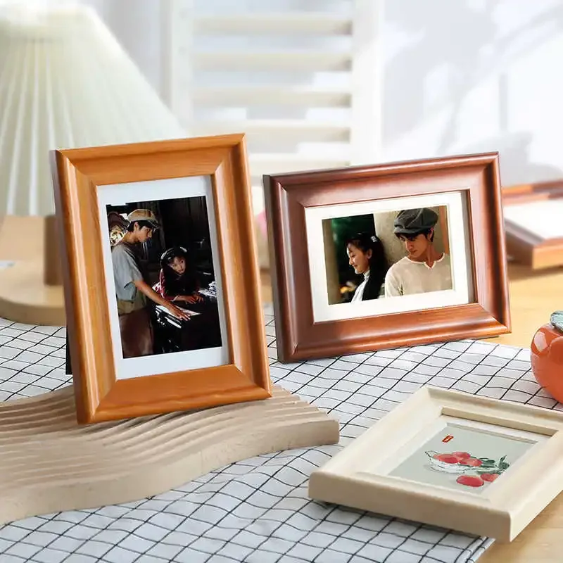 Elegant European-Style Solid Wood Photo Frame - Versatile Wall Mount and Tabletop Display Picture Frame Home Decor