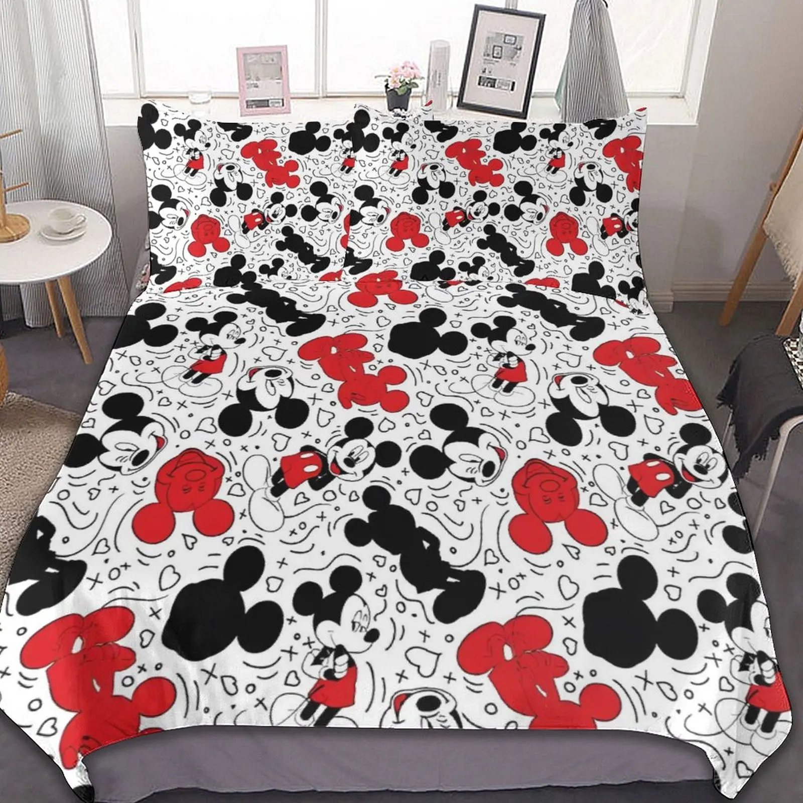 

Disney Camelot Mickey and Friends Mickey Pluto Goofy Donald Duck Duvet Cover Comforter Bedclothes Children Bedding Set Quilt