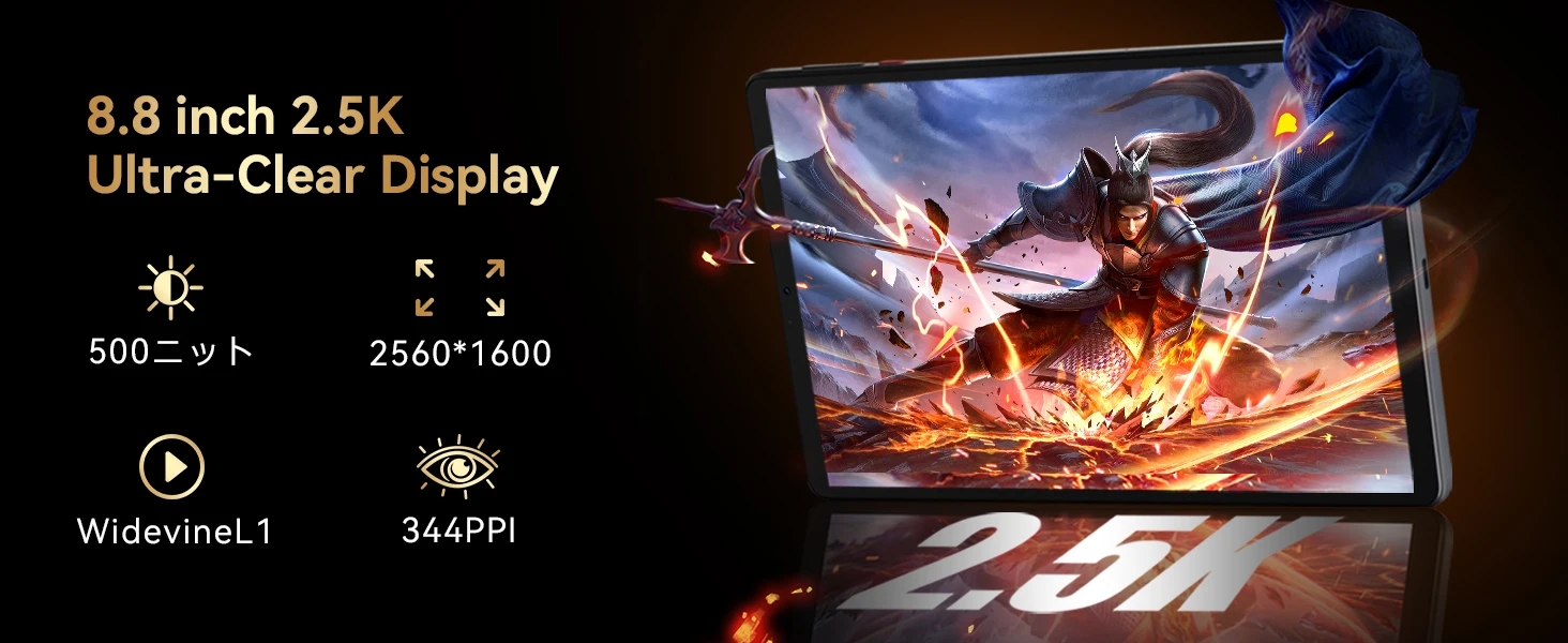 Headwolf TiTan1 4G LTE Tablet 8.8 Inch Dual SIM 12G+256GB 7200mAh Android 15 Gaming Tablet MTK Dimensity 8300