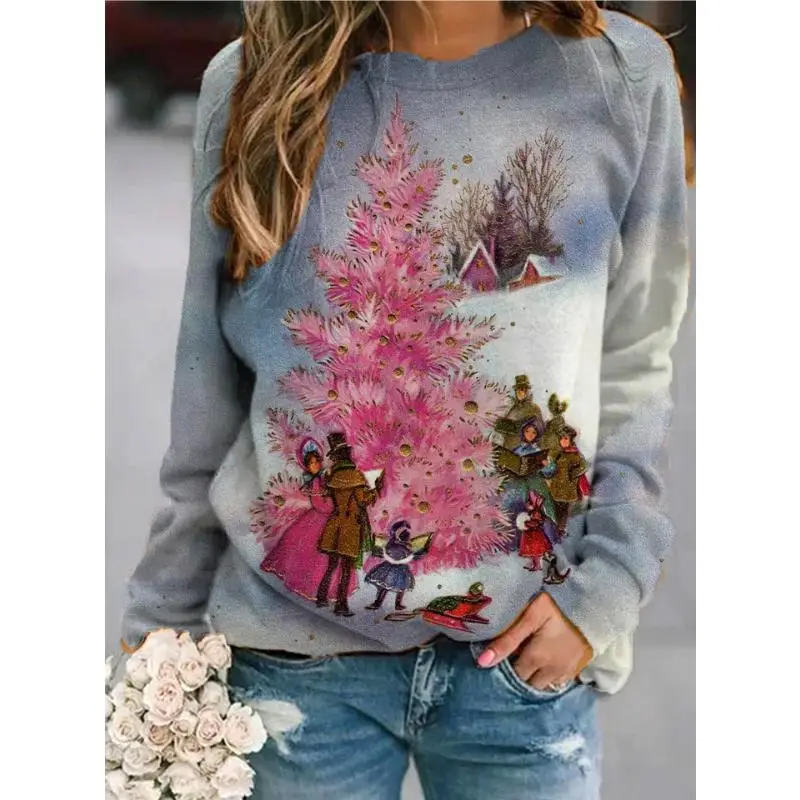New Plant Floral Cow 3D Print Sweatshirts Women's Raglan Long Sleeves Hoodies Casual Y2k Pullovers Harajuku Tops Female Clothing