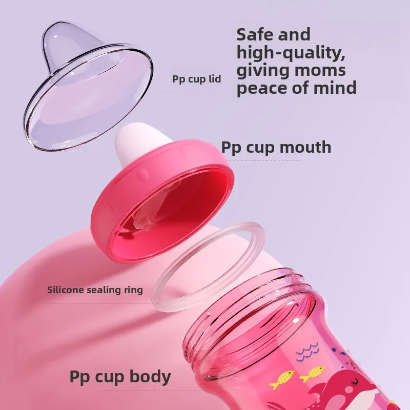 Infant and Toddler Learning Drinking Cup PP Large Capacity Water Cup Baby Drinking Portable Anti Drop Duckbill Cup