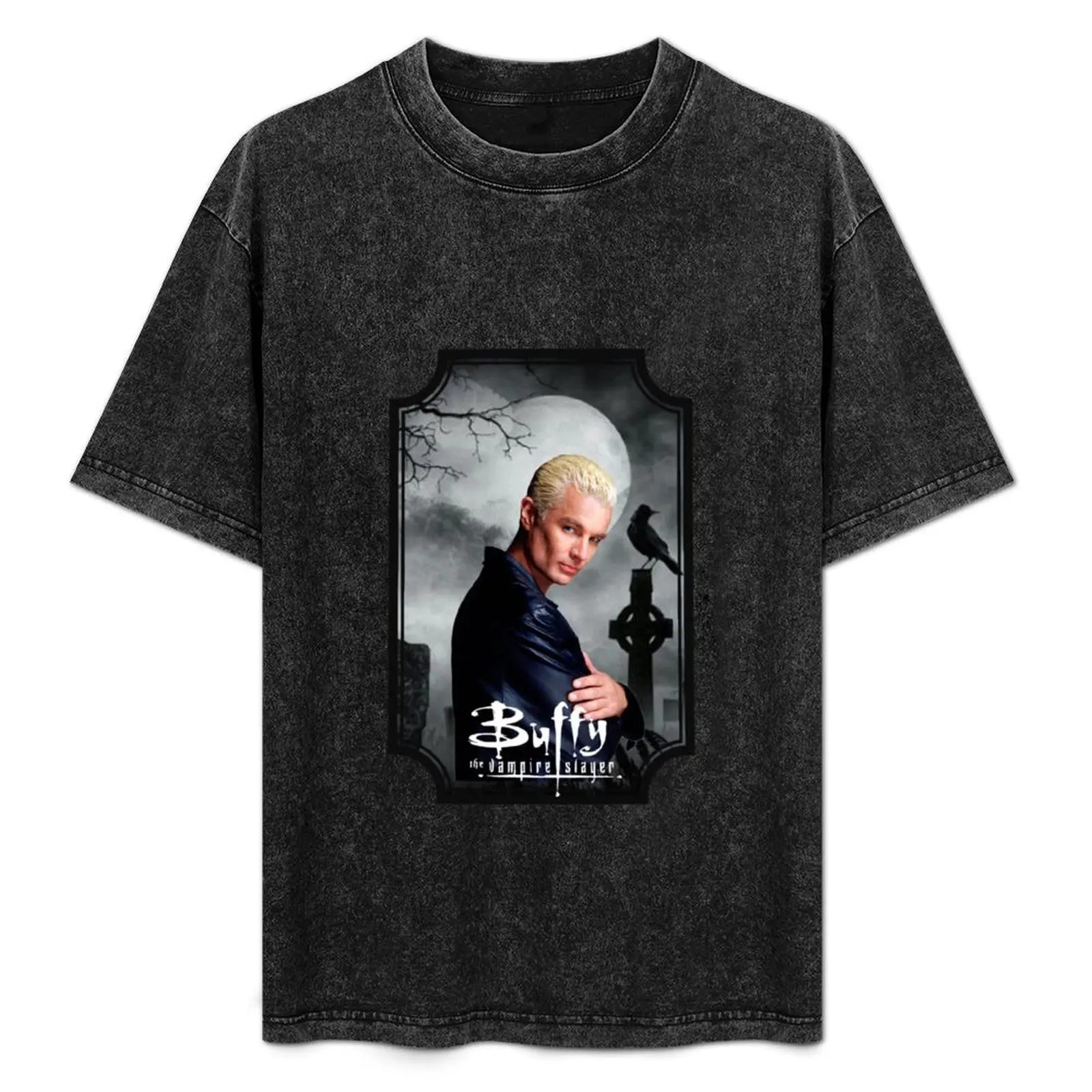 

Футболка BUFFY-SPIKE, забавная рубашка, хлопковые дизайнерские рубашки, летний топ, мужские рубашки с рисунком аниме, футболка с рисунком