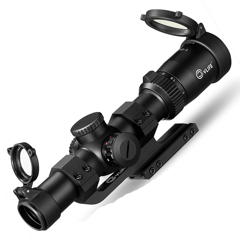 

Rifle Scope 1-6x24 LPVO EagleFeather with 30mm Cantilever Mount Illumination Reticle Second Focal Plane Scopes with Zero