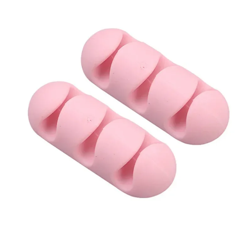 Cable Organizer Silicone USB Cable Winder Desktop Tidy Management Clips on Desk Cable Cord Holder for Mouse Headphone Computer