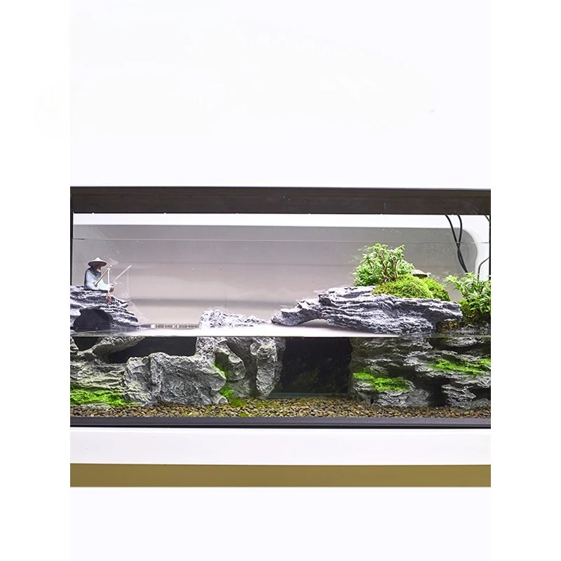 

Intelligent ecological fish tank, micro-landscape, water and land tank, rainforest plant landscaping office, waterfall