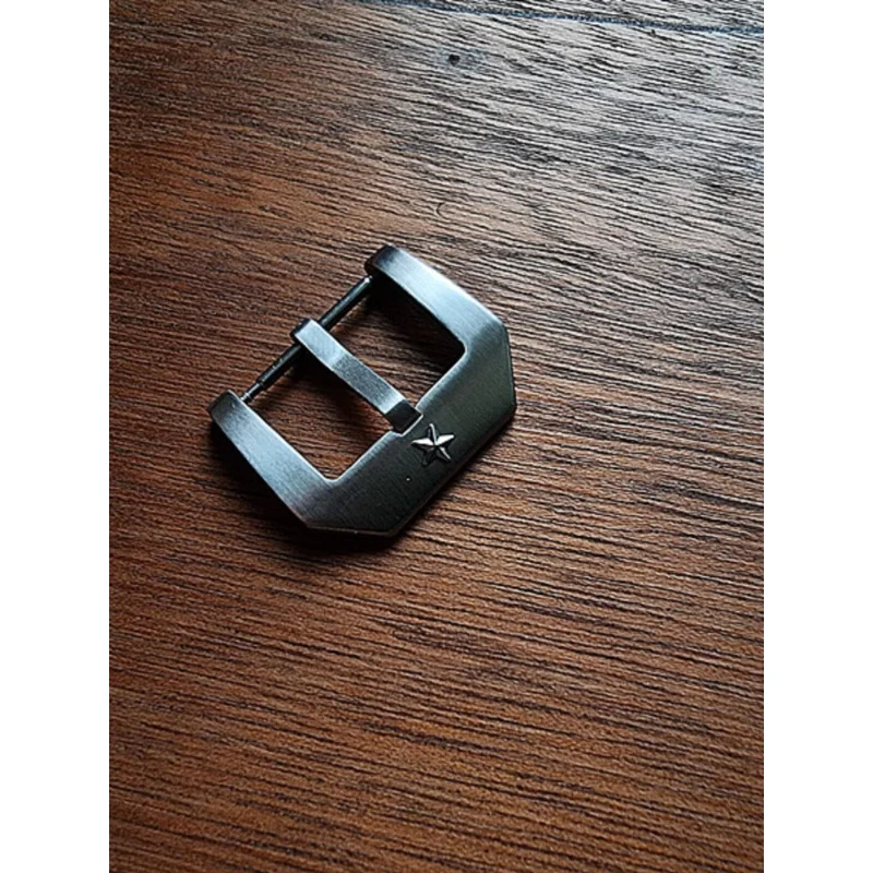 Brushed Stainless Steel Pin Buckle with Five-Pointed Star & Spring Lug - Silver Universal Watch Strap Buckle Accessories