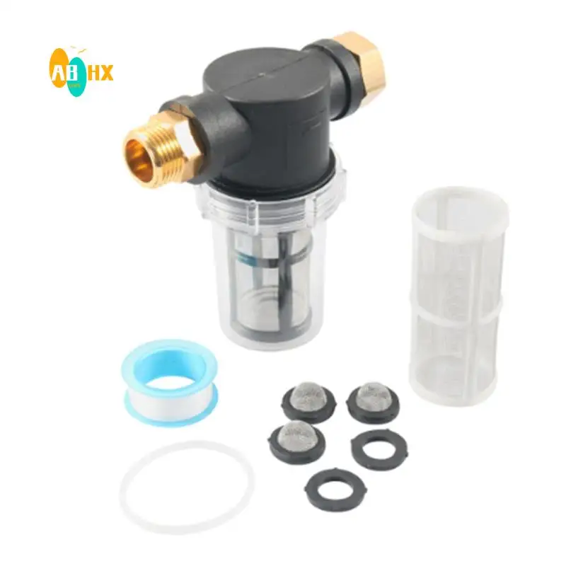 

ABHX-высокий фильтр для стиральной машины, резьба 3/4, комплект фильтров для садового шланга, разъем фильтра для автомойки для фильтра примесей в воде