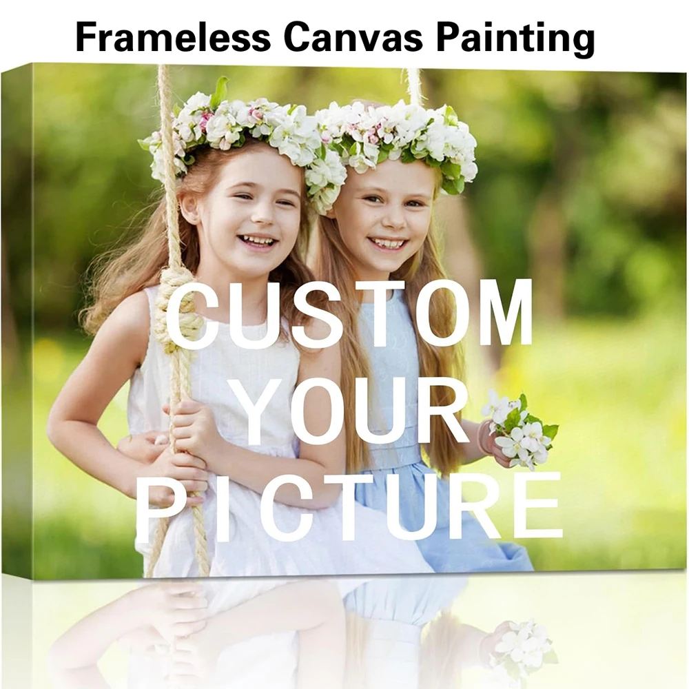 

1 шт. безрамная персонализированная картина с фотографией ребенка, модульный принт на холсте, настенная живопись, декор для гостиной, картина для украшения стены