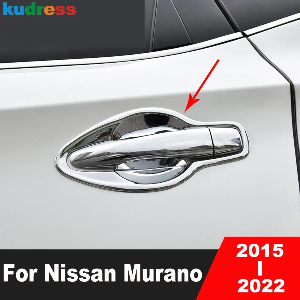 

Side Door Handle Bowl Cover Trim For Nissan Murano 2015 2016 2017 2018 2019 2020 2021 2022 Chrome Car Exterior Accessories