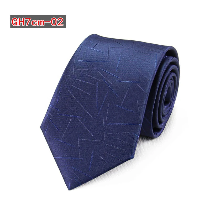 Polyester Jacquard 7cm Fashion Stripe Plaid Formal Business Tie