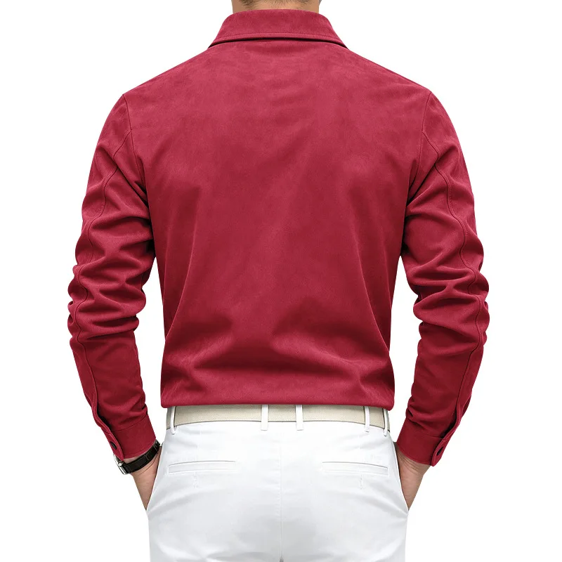 2026 Herren-Wildlederjacke und -hemd für Herbst und Winter, Arbeitskleidung mit geradem Schulteransatz, mehrfarbige Oberbekleidung, modisches Hemd! – Detail 25