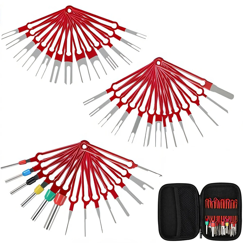 

New car thickened car wiring harness terminal needle withdrawal device disassembly tool needle picker 41-piece set