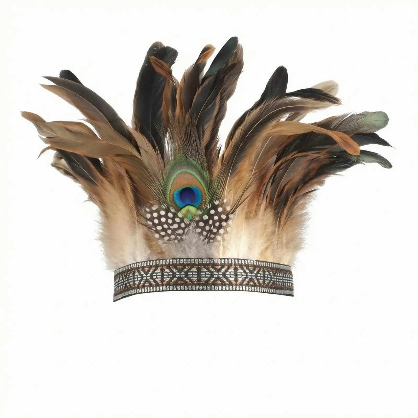 Feather Headband with Elastic Back Eye-Catching for Performers