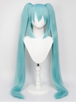 Hatsune Miku Anime Cosplay Wig, 110cm Double Ponytail Synthetic Fiber Wig, Halloween, Christmas