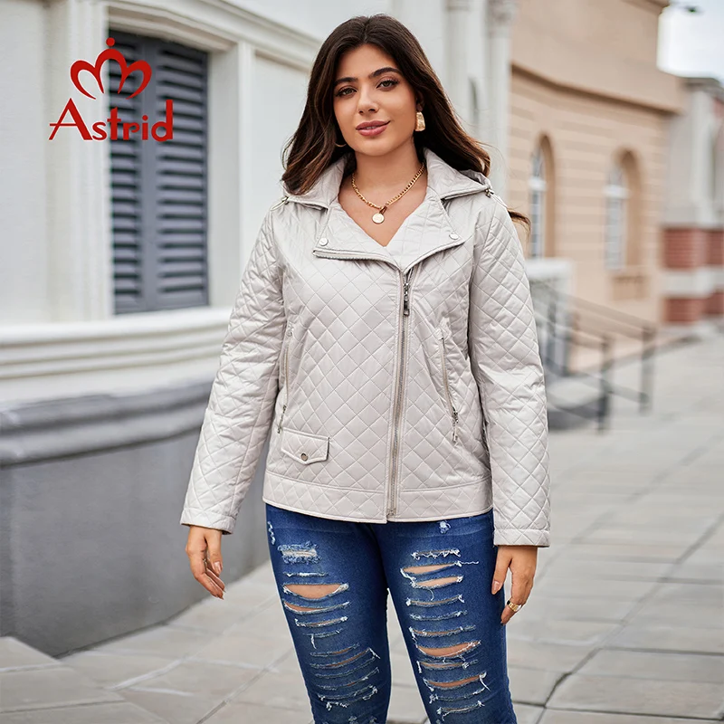 Astrid Women\'s Autumn Winter Parka Plus Size Woman Clothing Padding Warm Hood Casual Female Quilted Jacket Coats Slanted Zipper