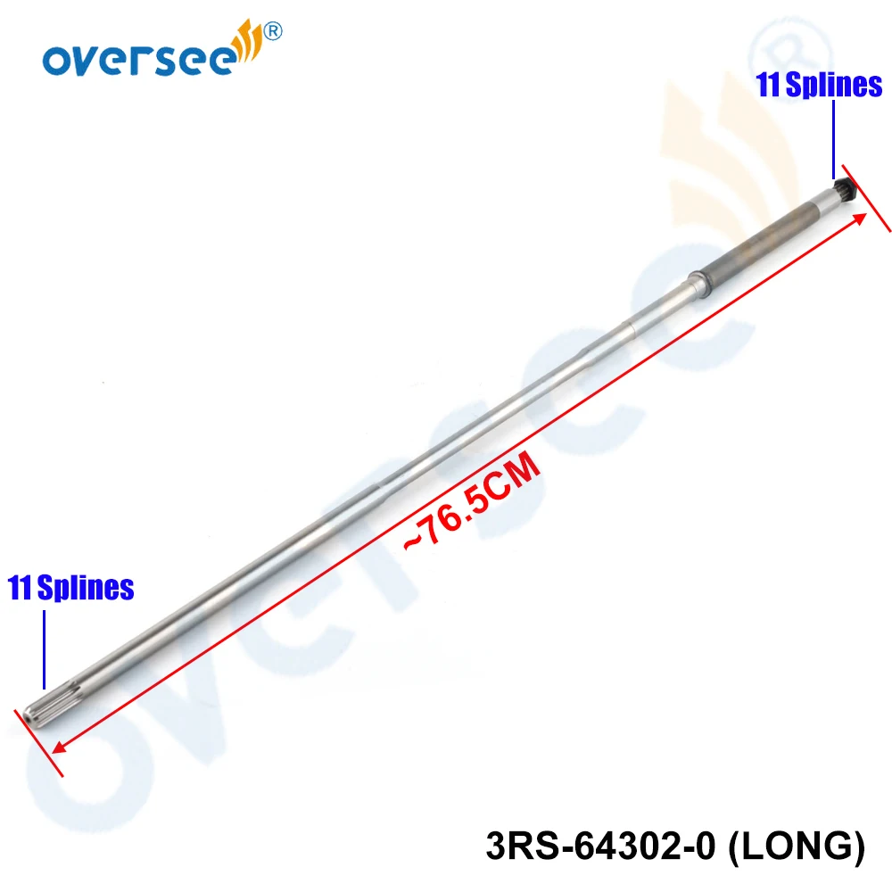 3RS-64302-0 Drive Shaft Long for Tohatsu Nissan 9.9E 15E 20E Outboard Engine 3RS643020