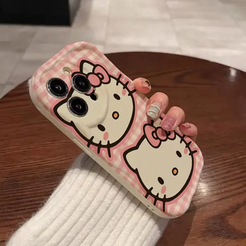 Cute Anime Sanrio Hello Kittys iPhone 11 Case Cartoon Kawaii iPhone 15 14 Plus Anti Slip 12 13 Pro Max Anti Drop Cases Girl Gift