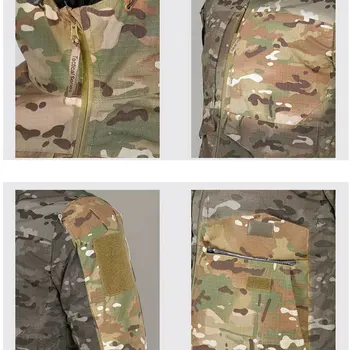 Thermal Reflective Camo Outdoor Tactical Jacket For Men Keep Warm Durable Waterproof Multi Pocket Camouflage Hooded Padded Coats 6