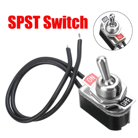 

AC 250V 6A On/Off Prewired Standard Toggle Switch With Wire Cable KNS-1 SPST Contacts Switch Electrical Equipment