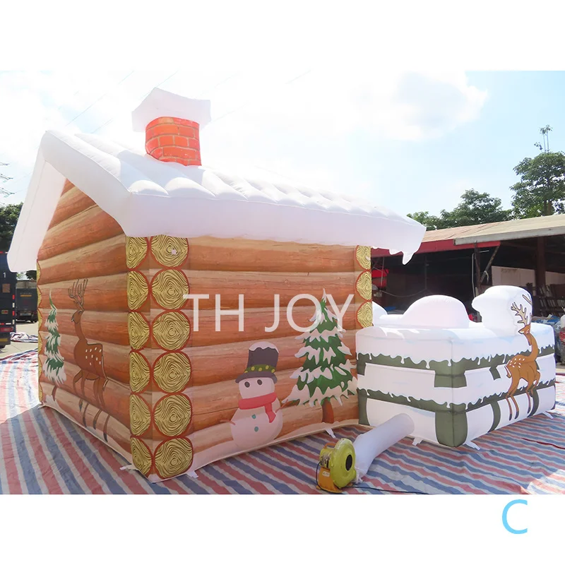 outdoor activities 7x5m inflatable santa grotto christmas house inflatable igloo cabin tent